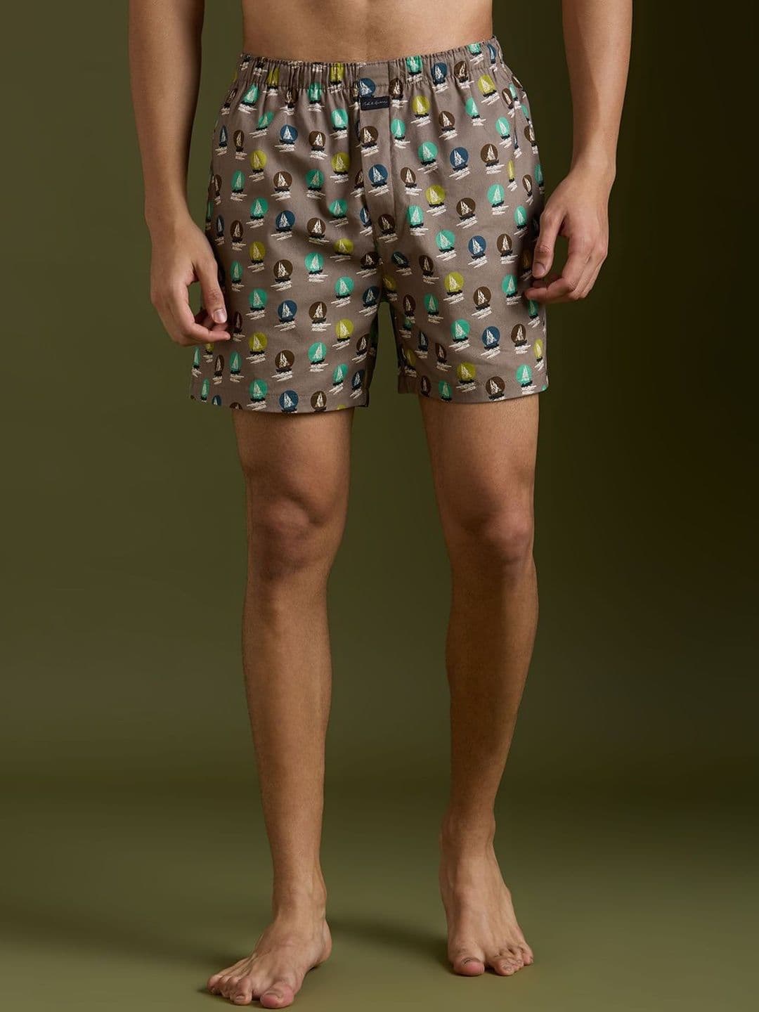 Mast & Harbour Pack Of 2 Printed Pure Cotton Boxers