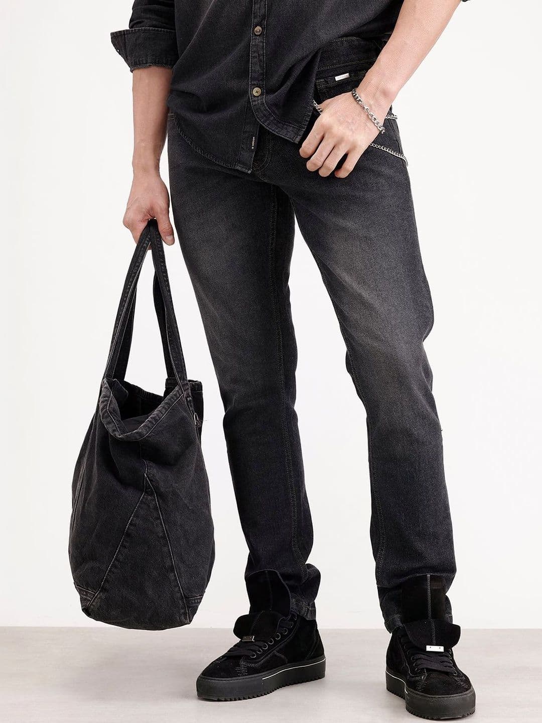 WROGN Men Slim Fit High-Rise Light Fade Stretchable Jeans - view 1