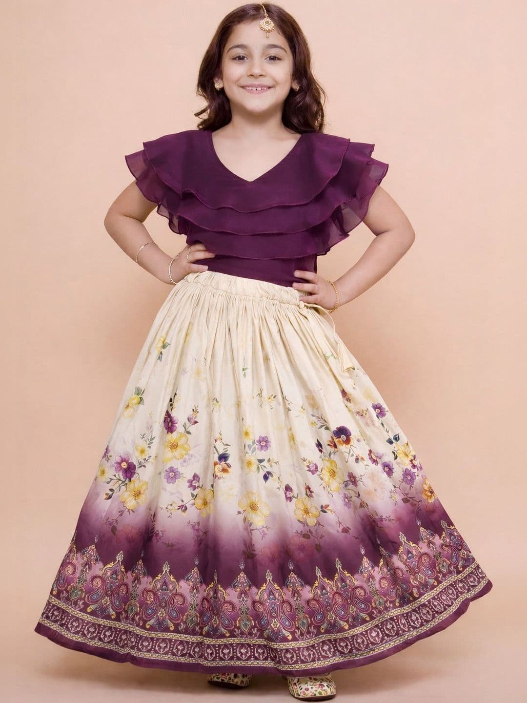 KATRODIYA ENTERPRISE Girls Semi-Stitched Lehenga & - view 1