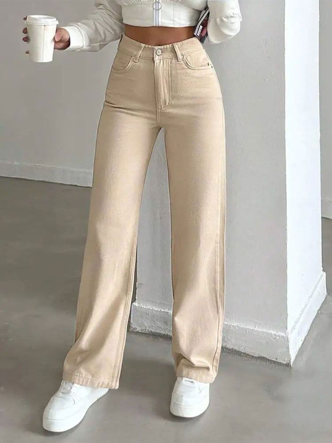 me Queen Women Wide Leg High-Rise Stretchable Jeans - view 1