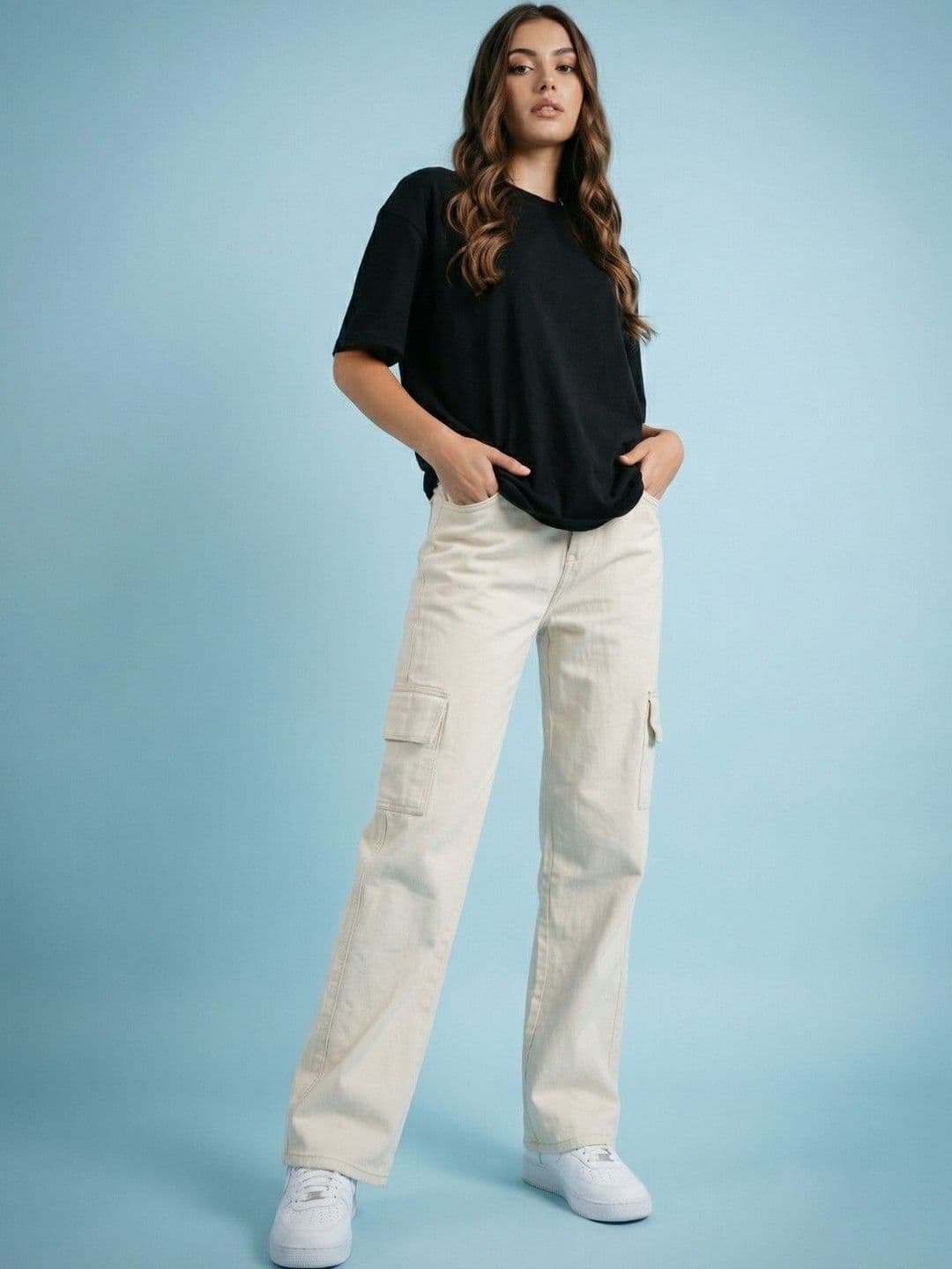 Encrypt Women Classic Straight Fit Mid-Rise Stretchable Jeans - view 1