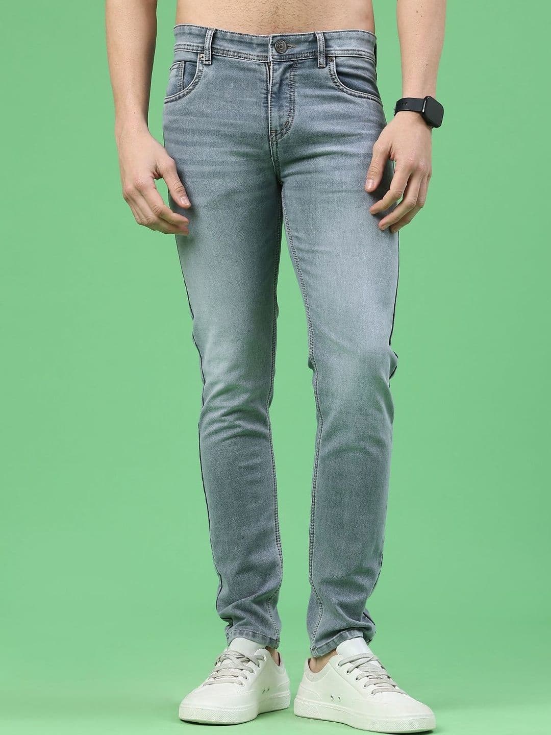 V-Mart Men Skinny Fit Mid-Rise Light Fade Jeans - view 1