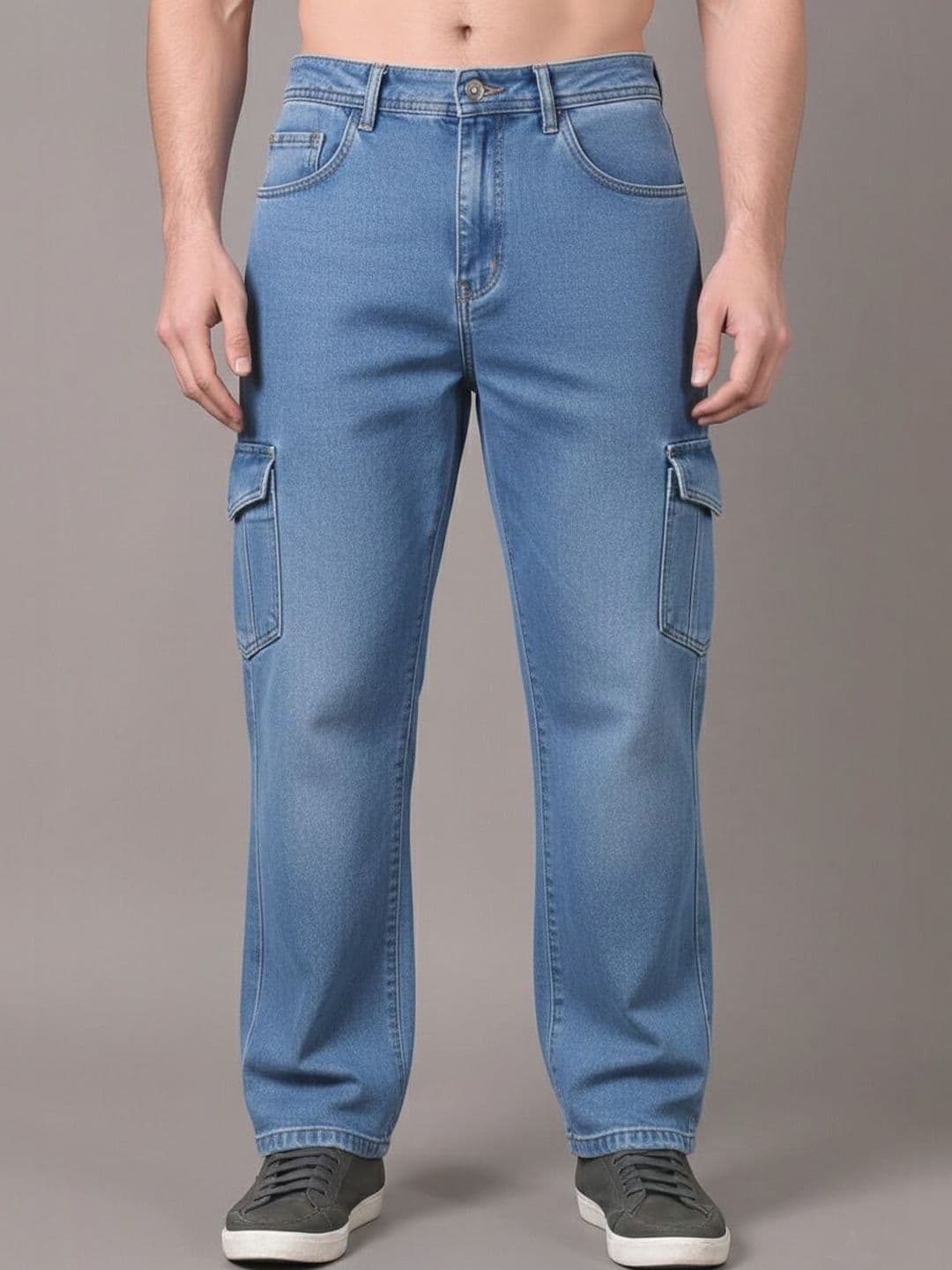 ZAYSH Men Relaxed Fit Mid-Rise Light Fade Jeans - view 1