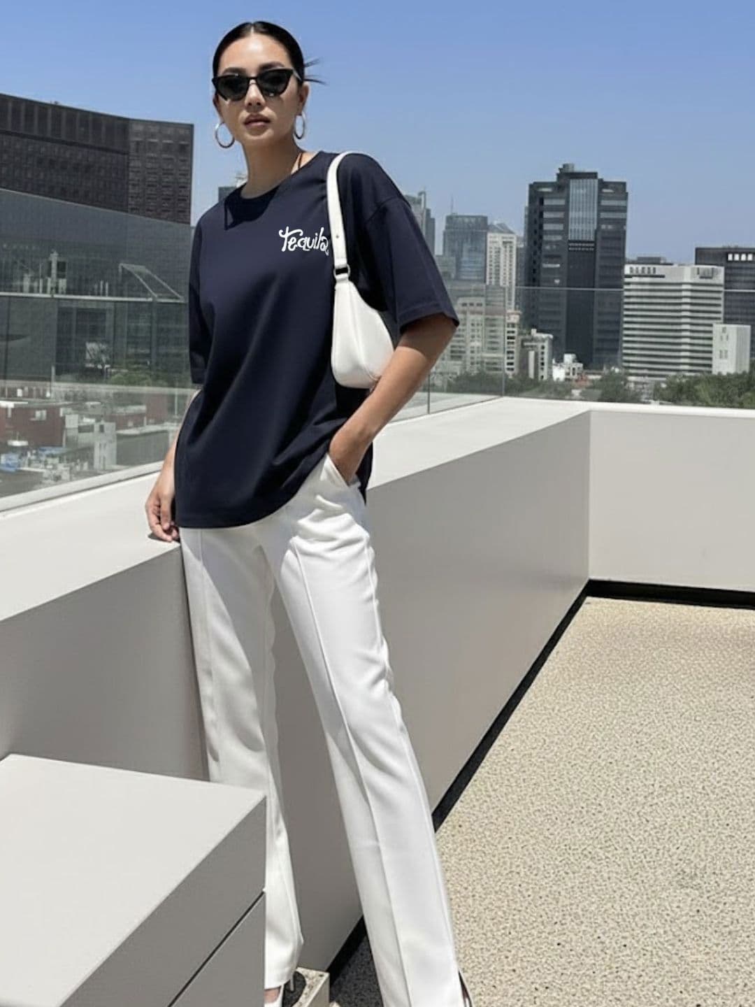 Rigo Unisex Typography Printed Drop-Shoulder Sleeves T-shirt - view 1