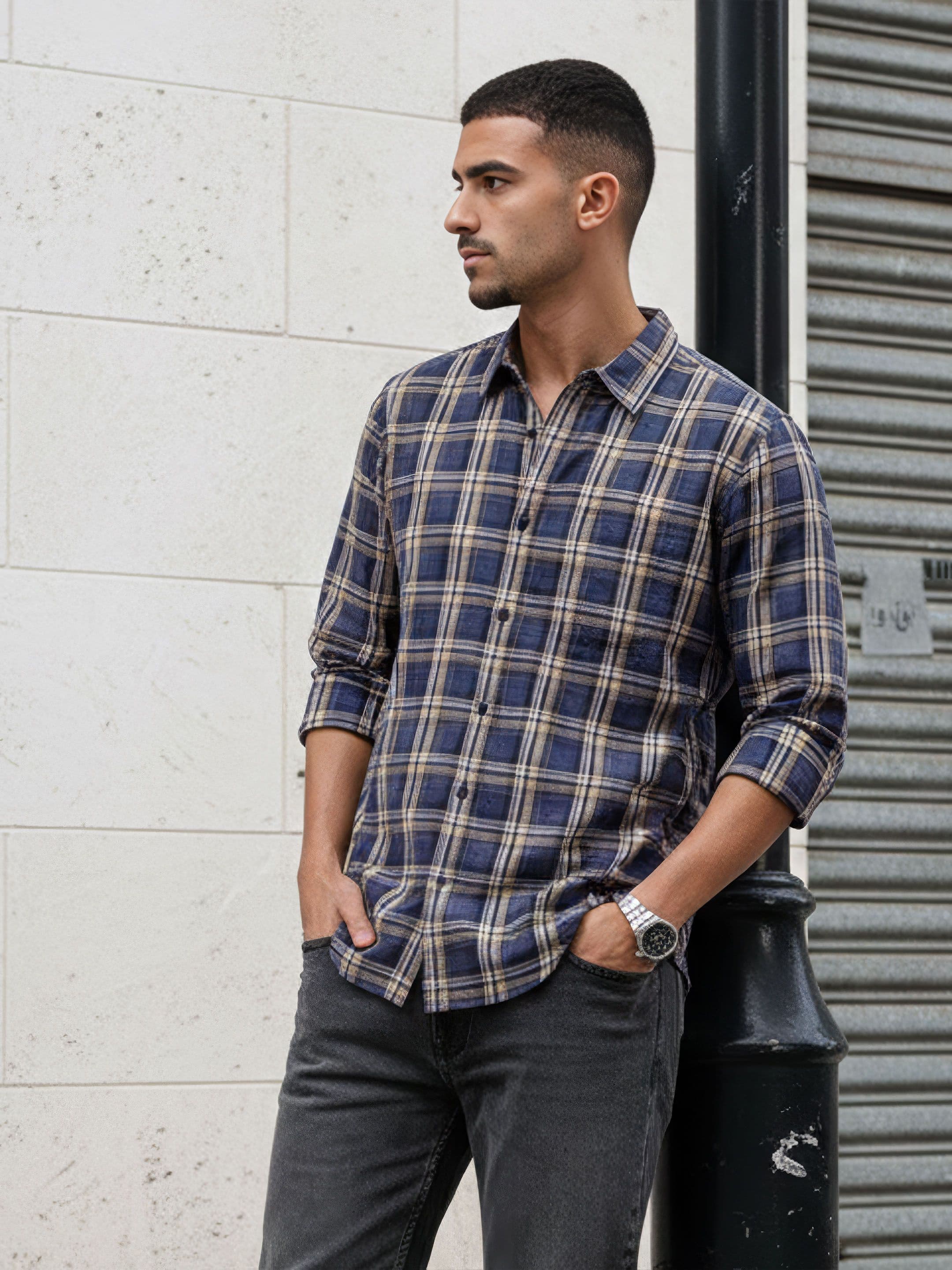 The Roadster Life Co. Checked Pure Cotton Casual Shirt - view 1
