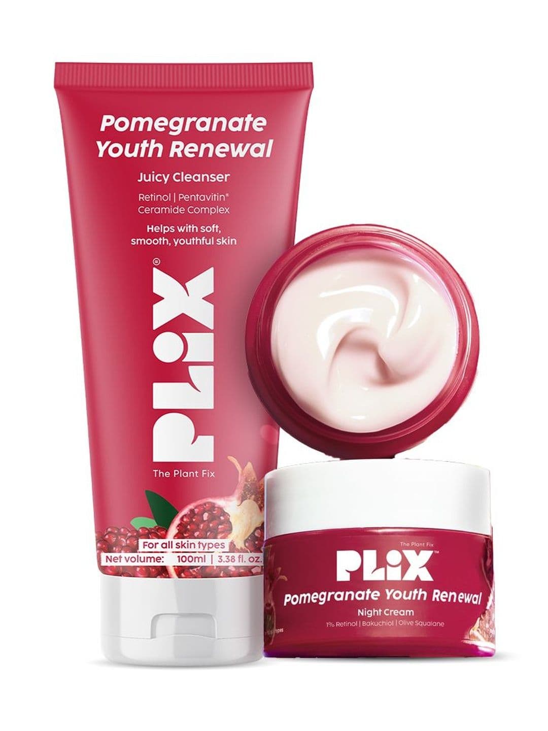 PLIX THE PLANT FIX Set Of 2 Juicy Cleanser- 100 ml & Night Cream- 50 g - view 1