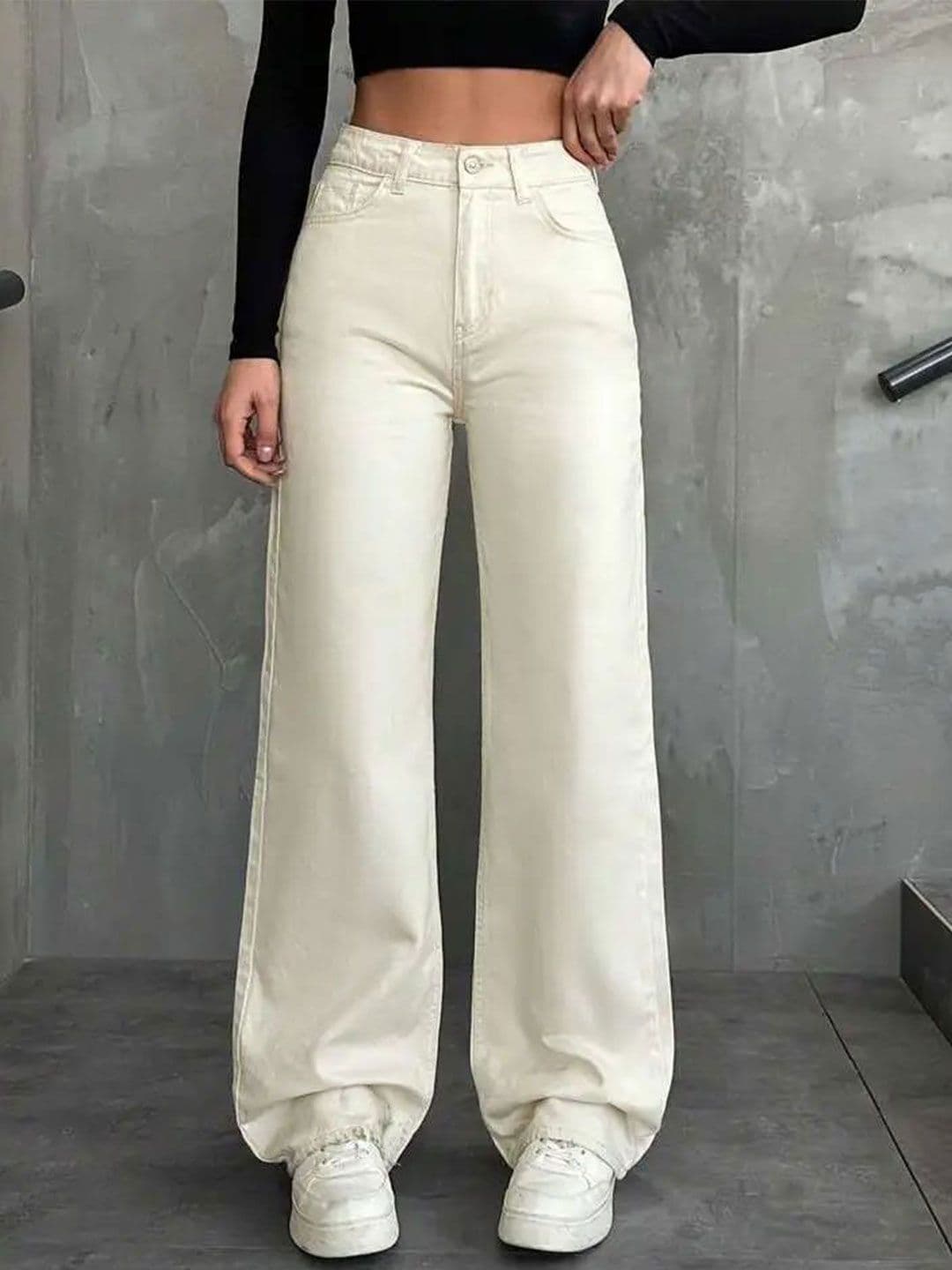 me Queen Women Wide Leg High-Rise Stretchable Jeans - view 1