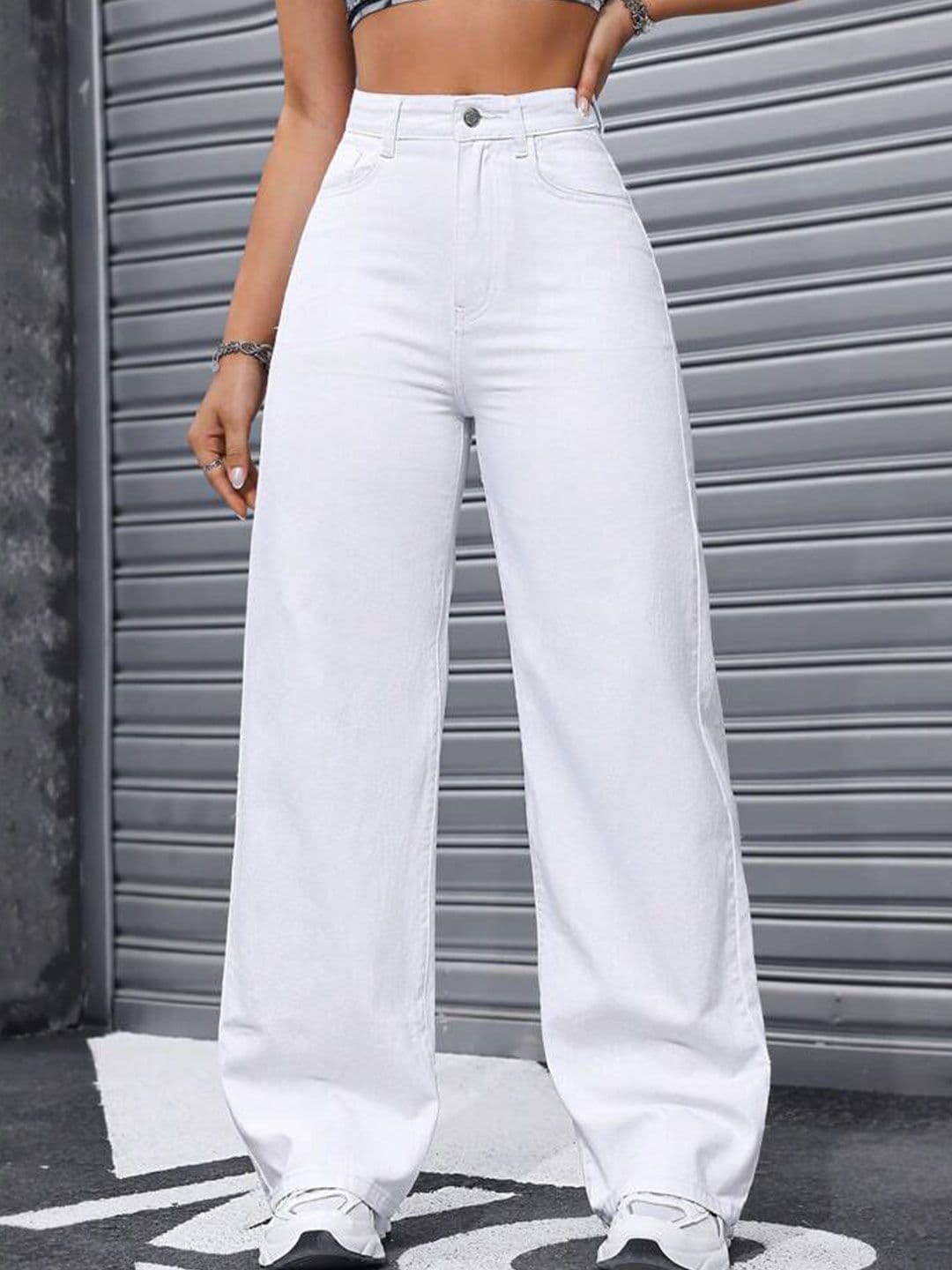 me Queen Women Wide Leg High-Rise Stretchable Jeans - view 1