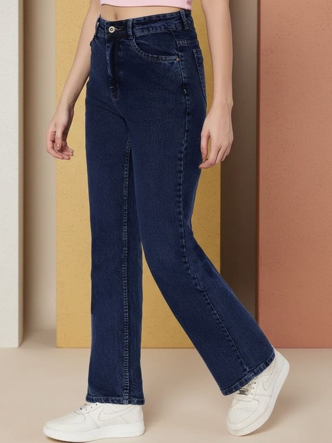 Mast & Harbour Women Wide Leg High-Rise Stretchable Jeans - view 1