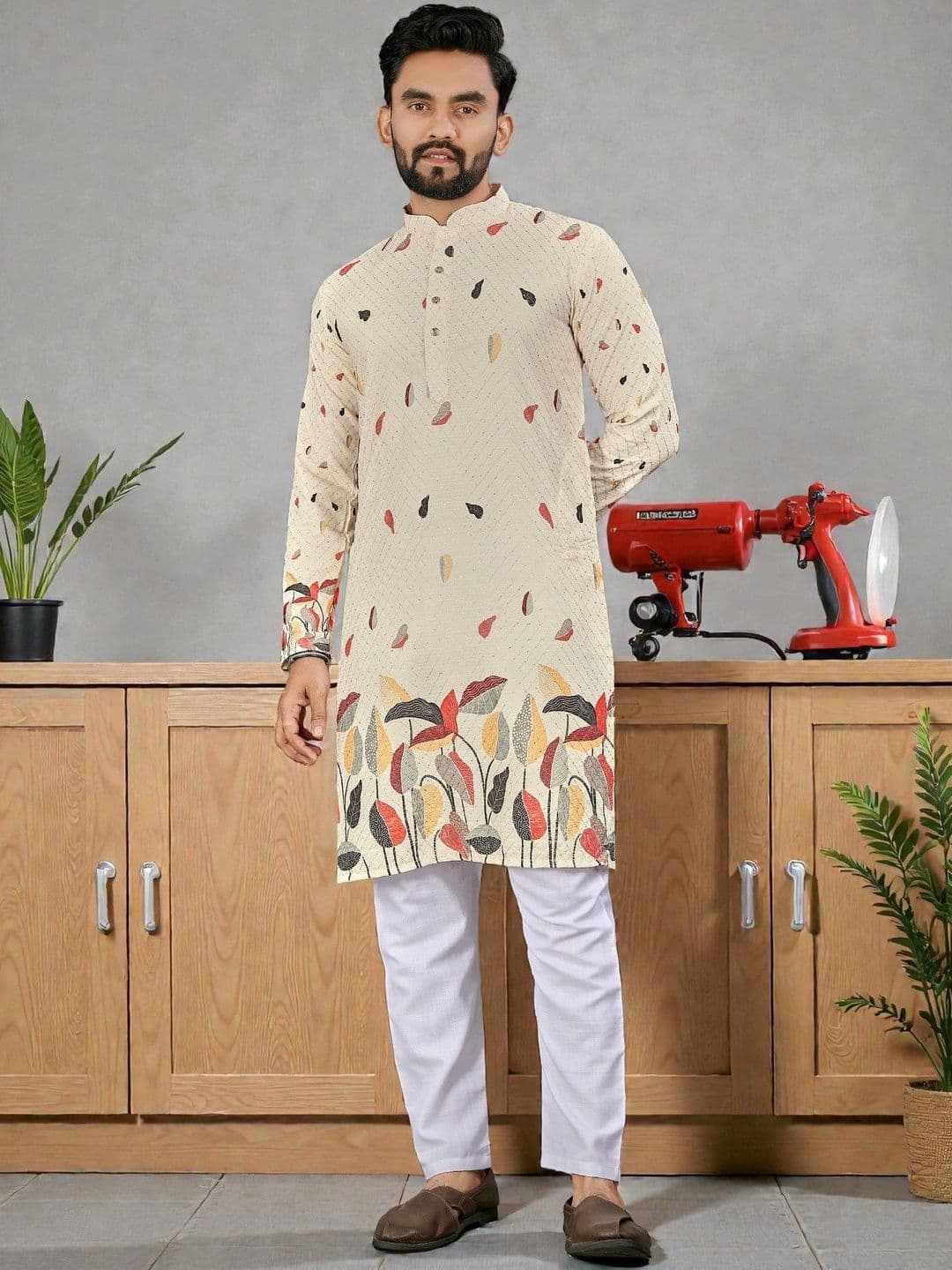 MAITHILI CREATION Men Embroidered Kurta - view 1