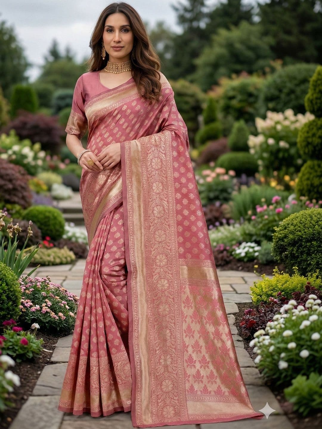HERE&NOW Woven Design Art Silk Banarasi Saree - view 1