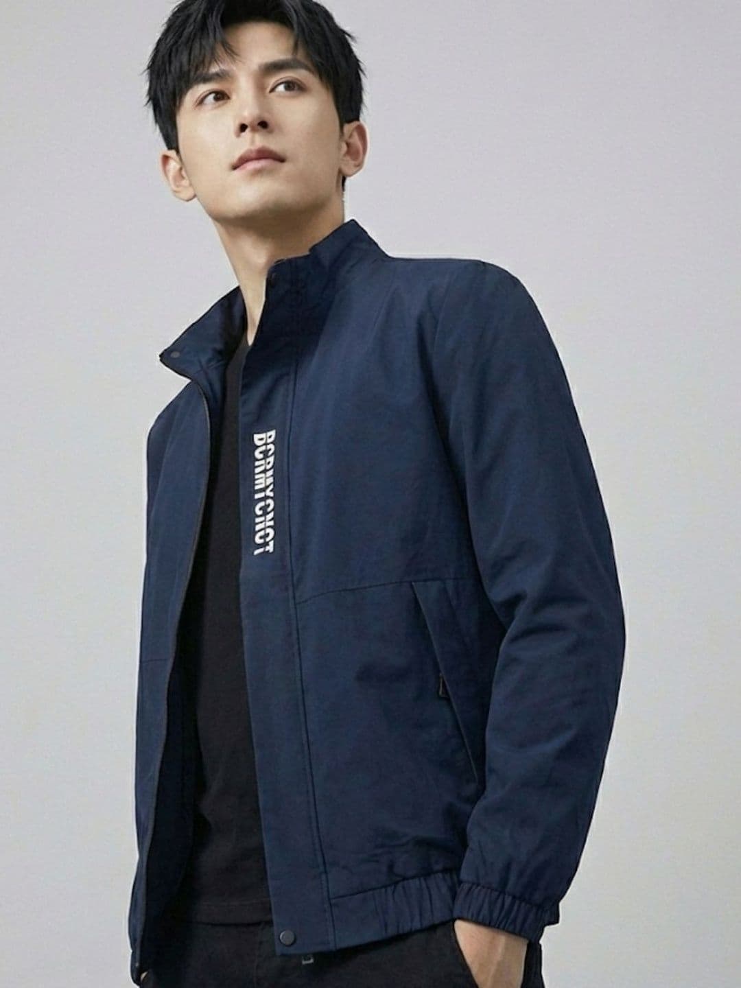 MIA FASHION Men Typography Lightweight Sporty Jacket