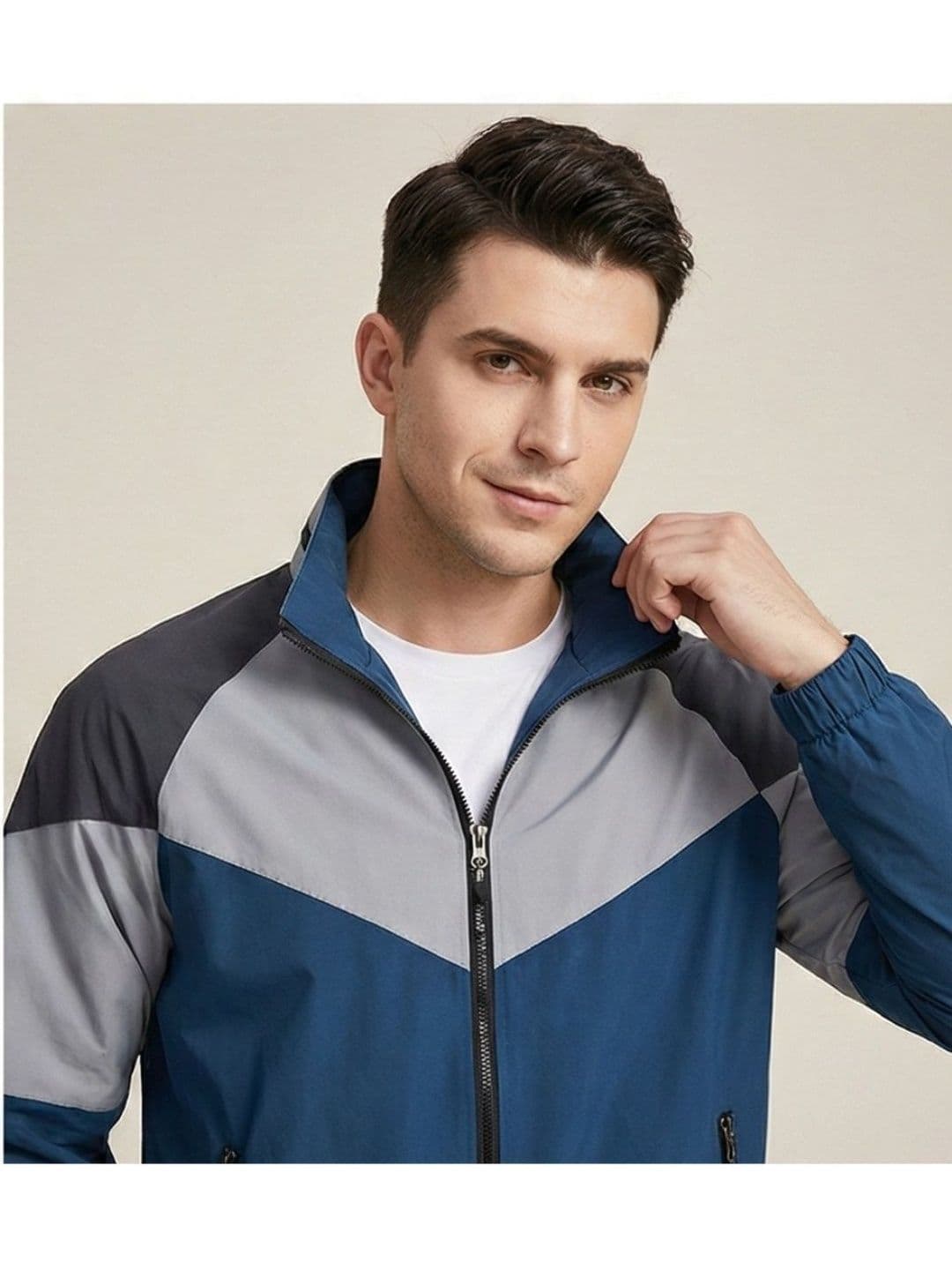 MIA FASHION Men Colourblocked Lightweight Sporty Jacket - view 1