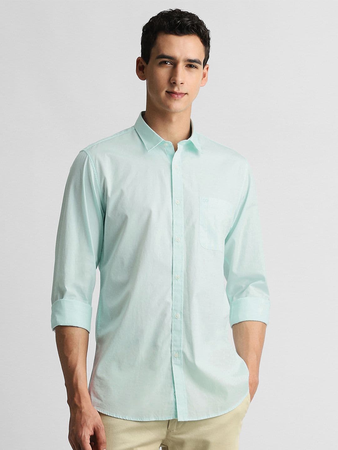 Peter England Men Slim Fit Opaque Cotton Casual Shirt - view 1