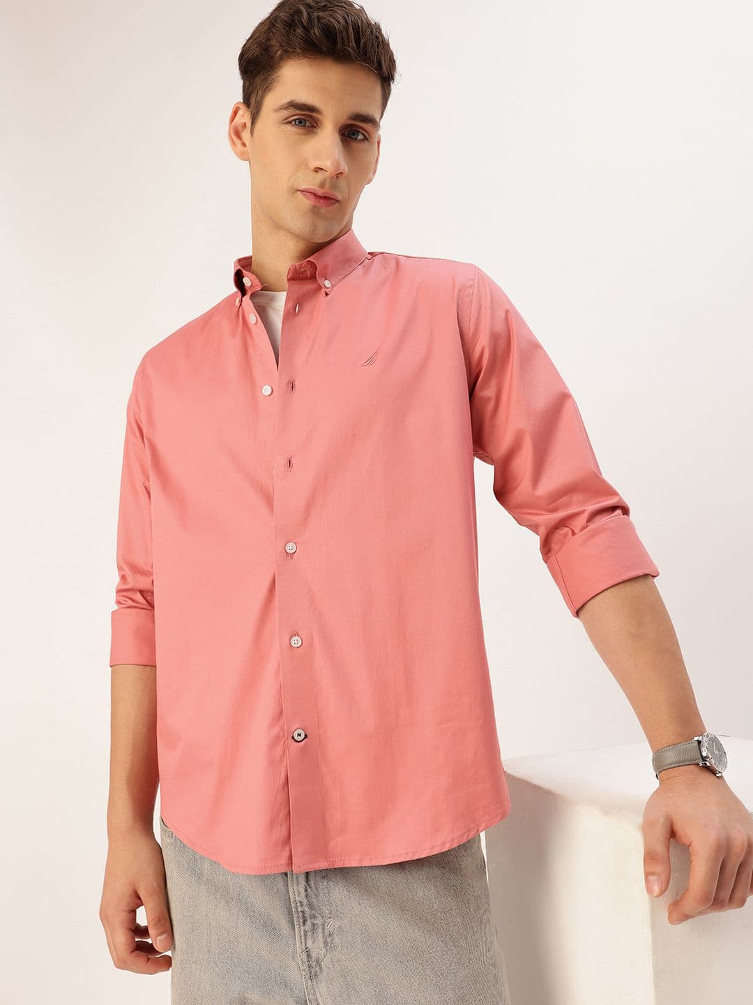 Nautica Slim Fit Button-Down Collar Casual Shirt - view 1