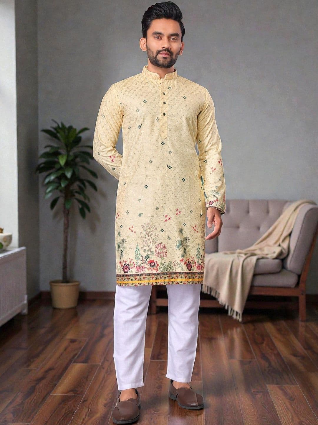 MAITHILI CREATION Men Embroidered Kurta - view 1