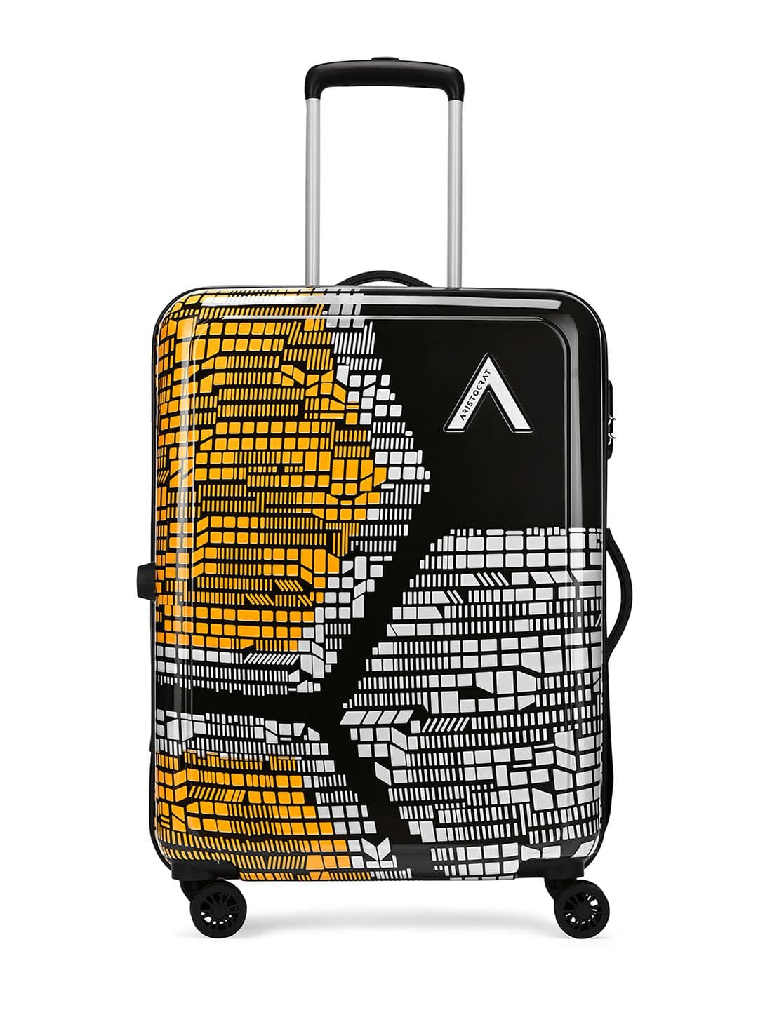 Aristocrat Bruce Orange Small Hard Luggage 54cm Cabin Trolley Bag with 8-Wheel & Combination Lock - view 1