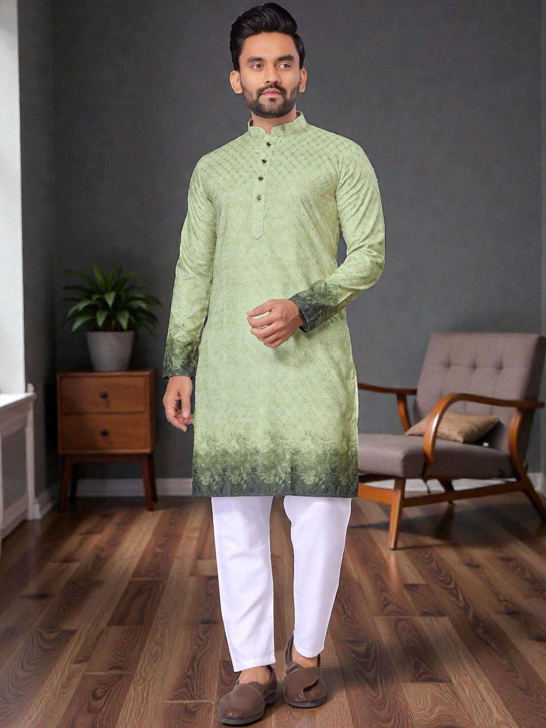 MAITHILI CREATION Men Embroidered Kurta - view 1