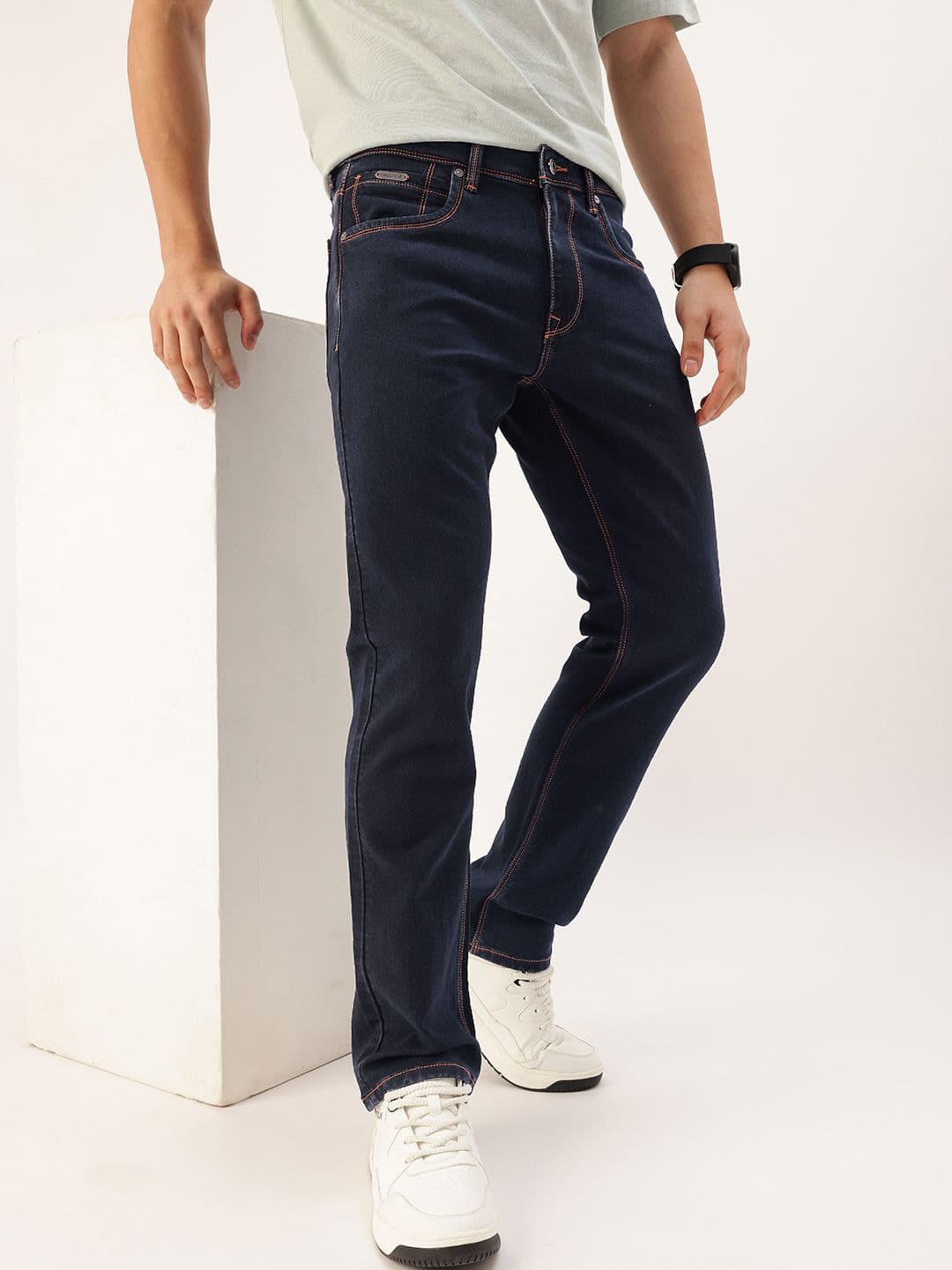 Nautica Men Smart Straight Fit Mid-Rise Light Fade Stretchable Jeans - view 1