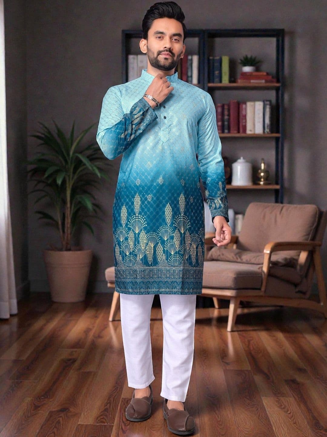 MAITHILI CREATION Men Embroidered Kurta - view 1