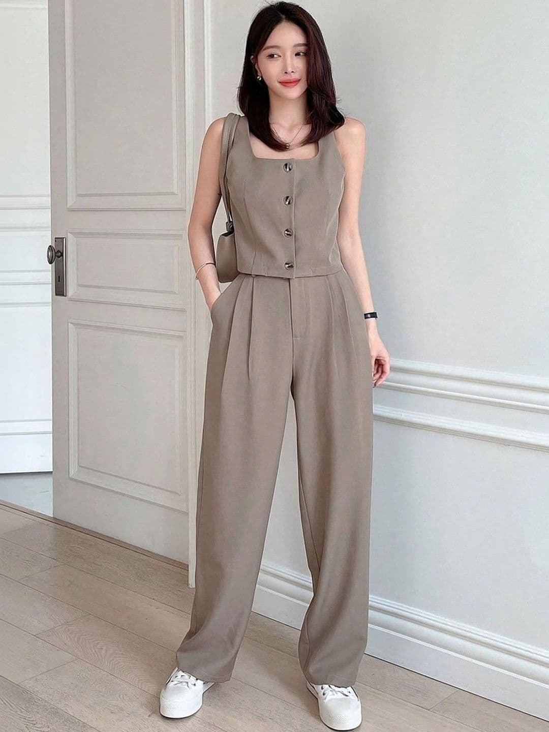 Stylecast X Kotty Solid Vest Top & Trousers Set - view 1