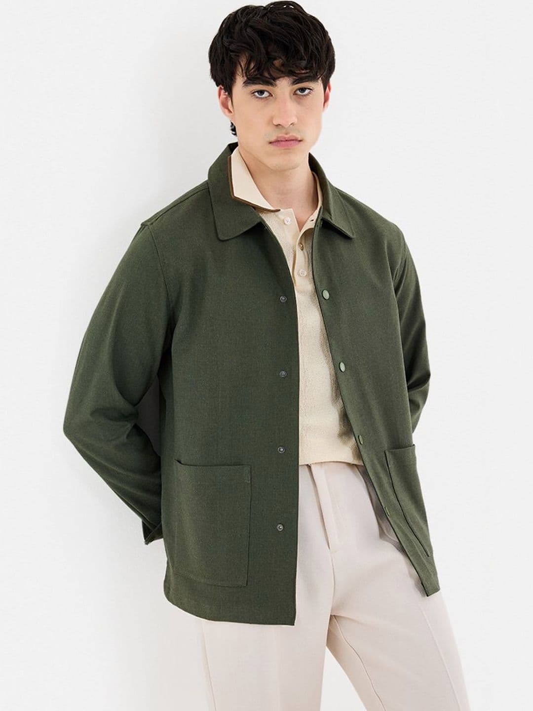 Snitch Olive Solid Jacket - view 1