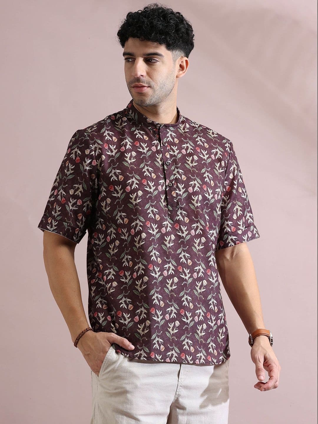 FILORI STUDIO Men Floral Printed Kurta - view 1