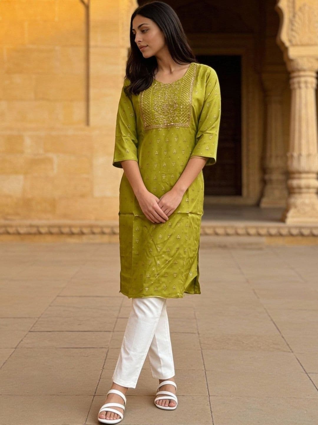 Rangita Women Ethnic Motifs Embroidered Kurta - view 1