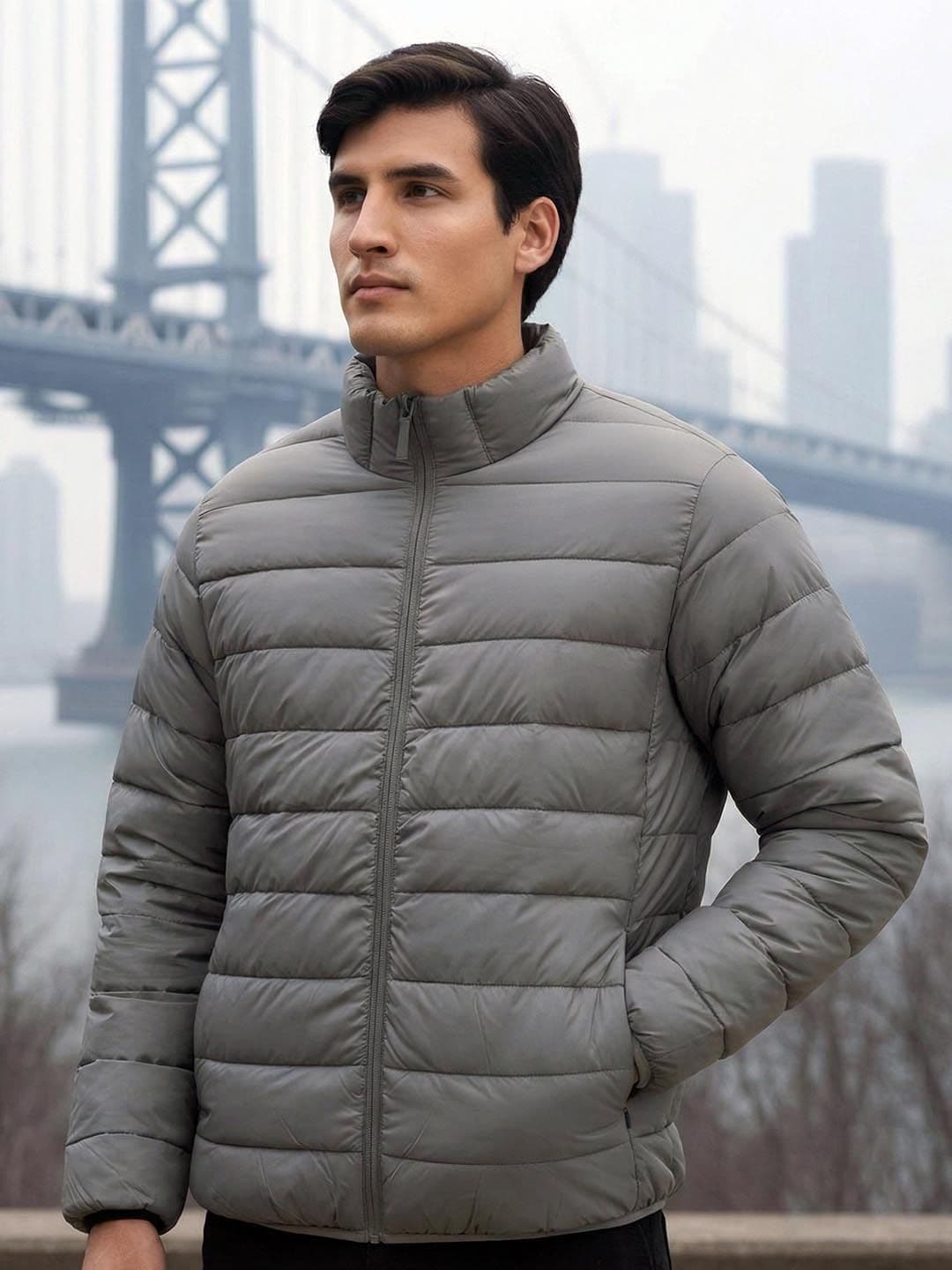 XYXX Men Puffer Jacket with Patchwork - view 1