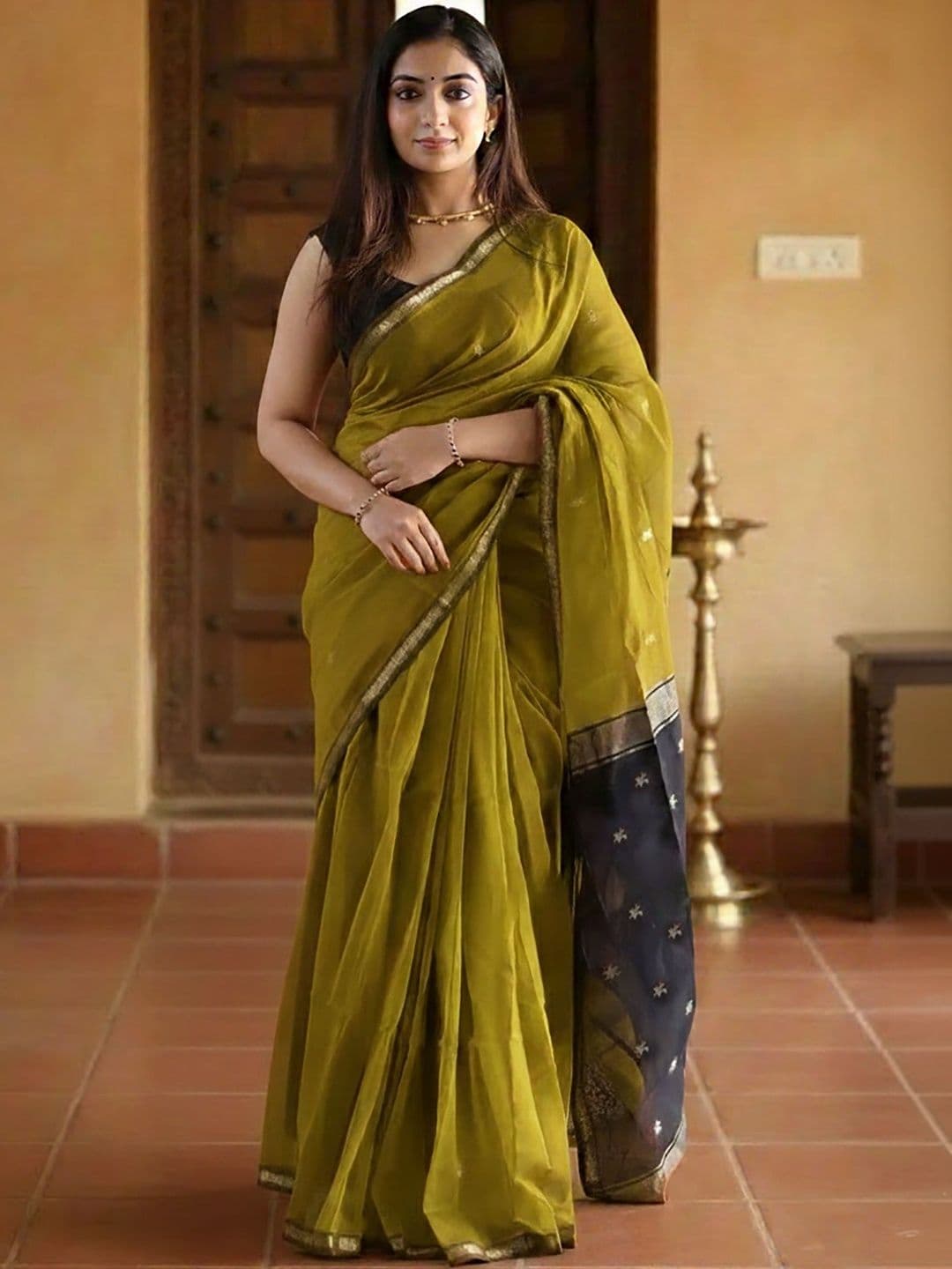 BerMondsey Embellished Kanjeevaram Saree - view 1