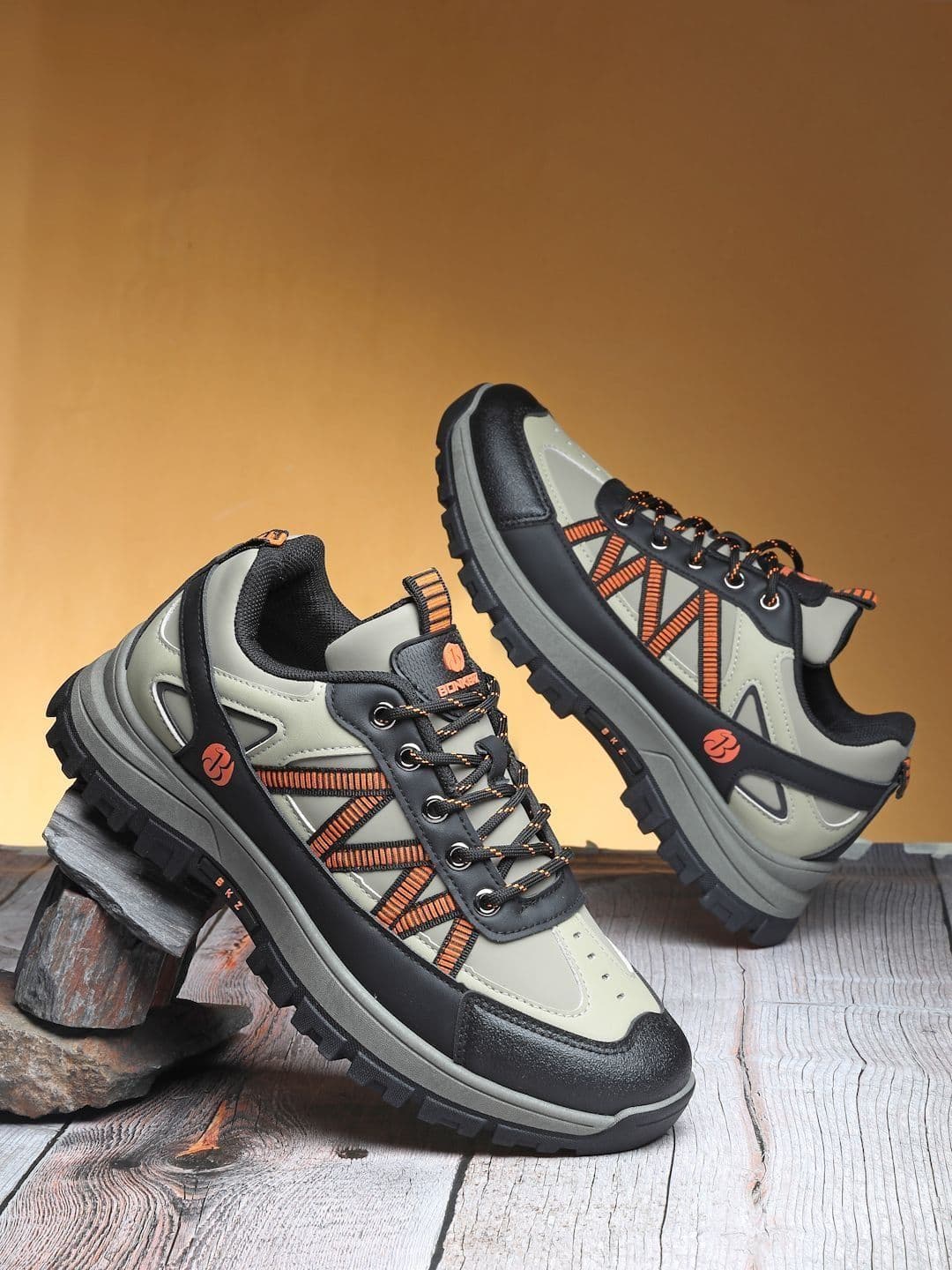Bonkerz Men Mesh Trekking Non-Marking Shoes - view 1