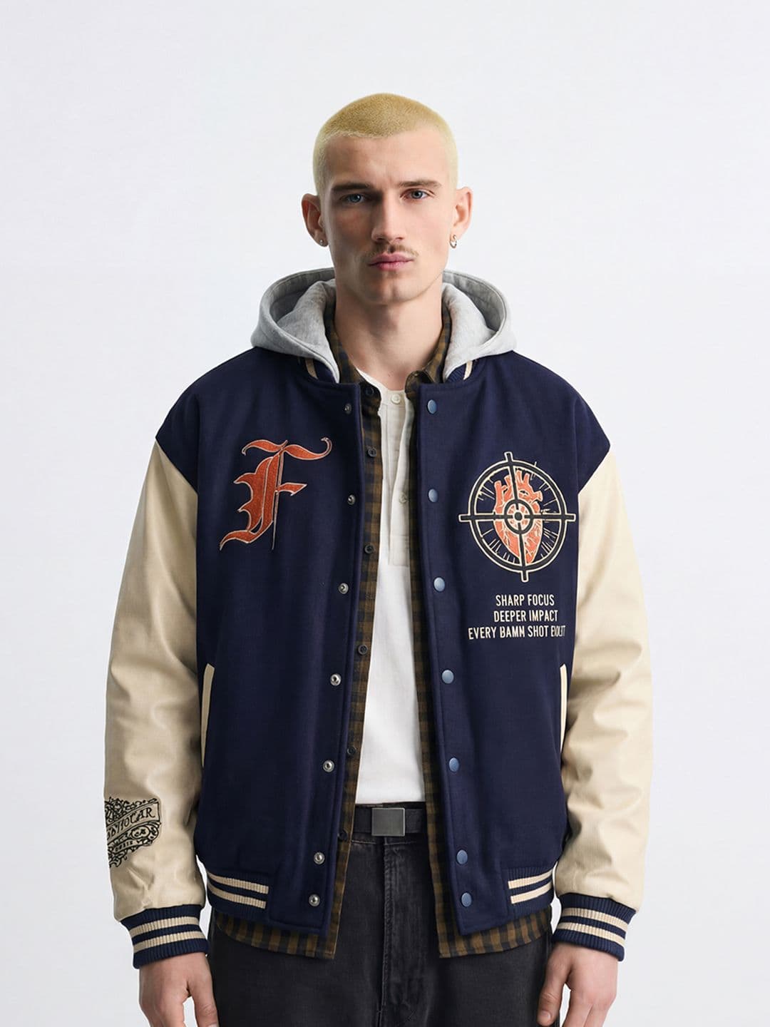 FUGAZEE Men Hooded Graphic Printed Cotton Casual Bomber Jacket - view 1