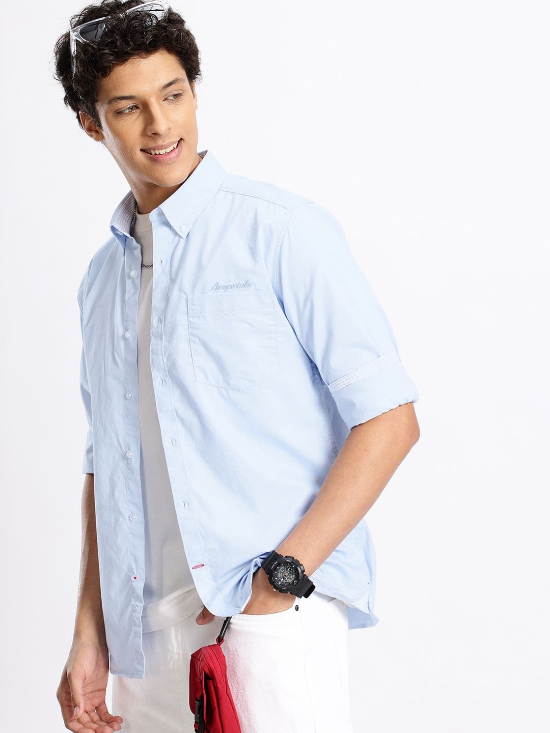 Aeropostale Button-Down Collar Pure Cotton Casual Shirt - view 1