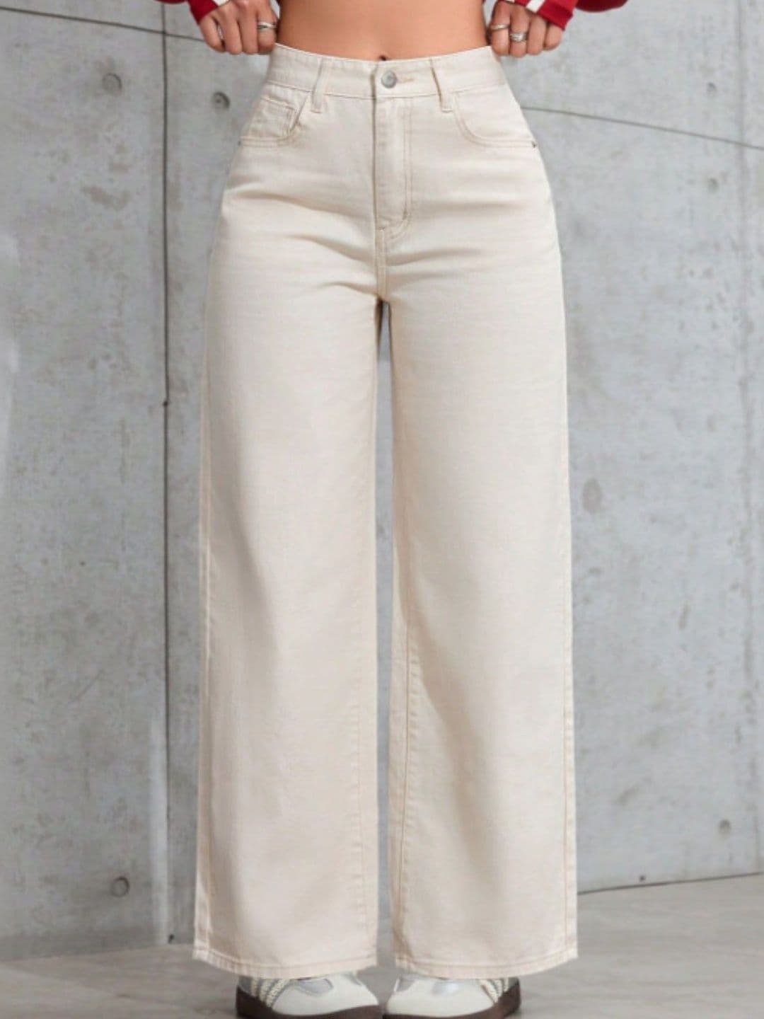 Mast & Harbour Women Classic Relaxed Fit Mid-Rise Stretchable Jeans - view 1