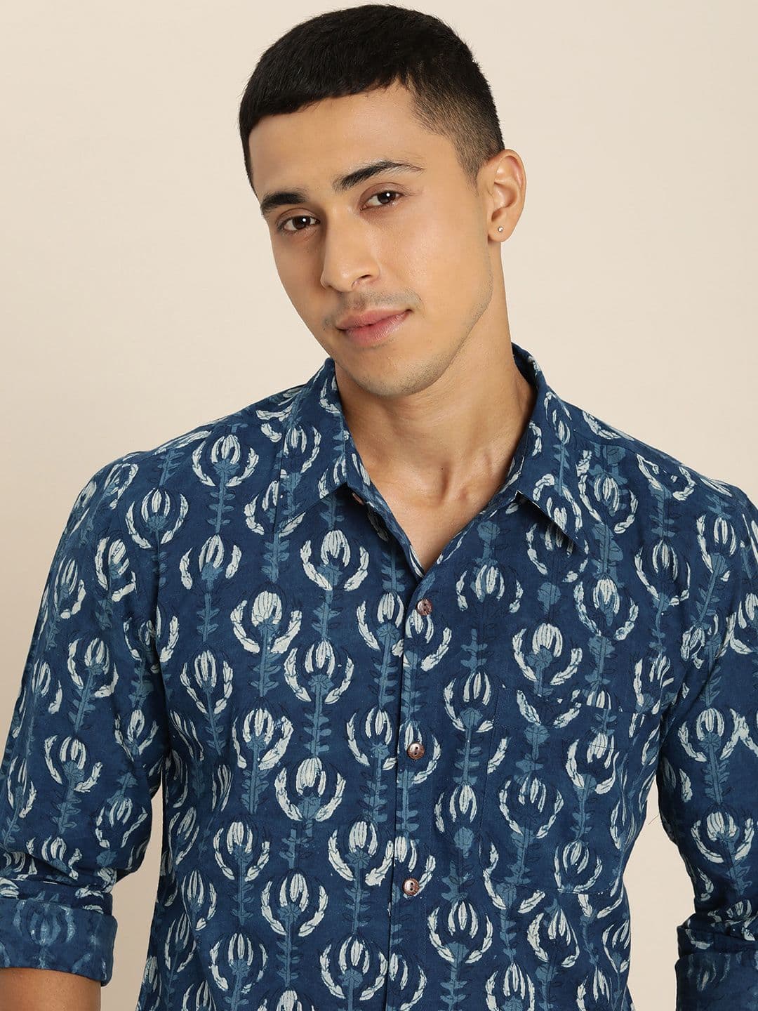 Taavi Men Classic Floral Printed Cotton Casual Shirt - view 1