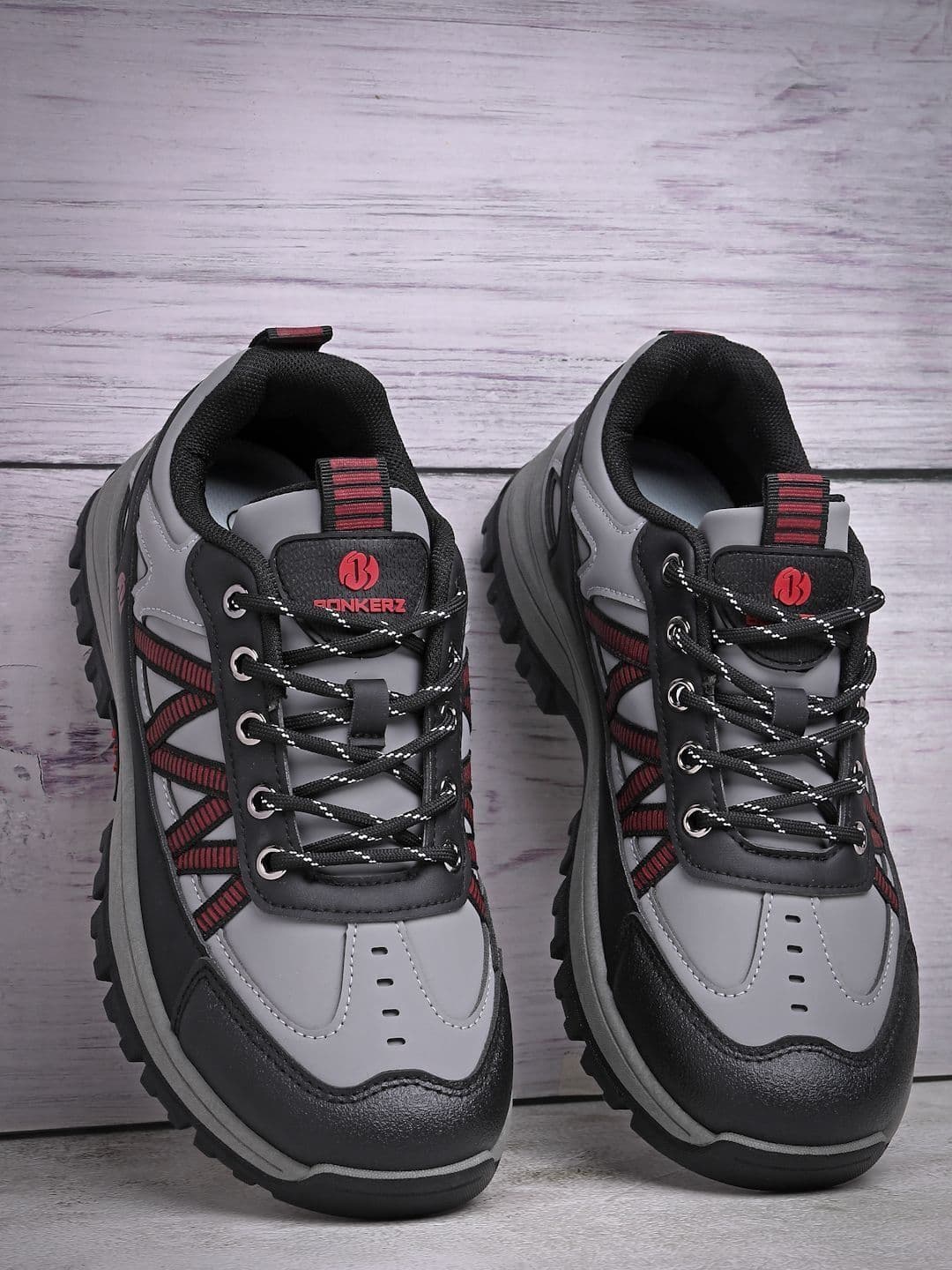 Bonkerz Men Mesh Trekking Non-Marking Shoes - view 1