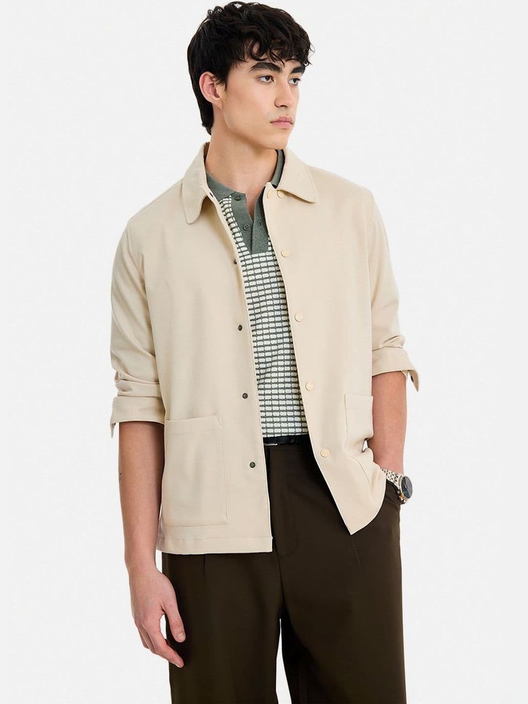 Snitch Cream Solid Jacket - view 1