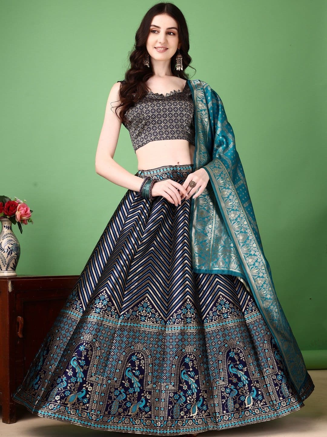 JIVUBA Ready to Wear Lehenga & Blouse With Dupatta - view 1
