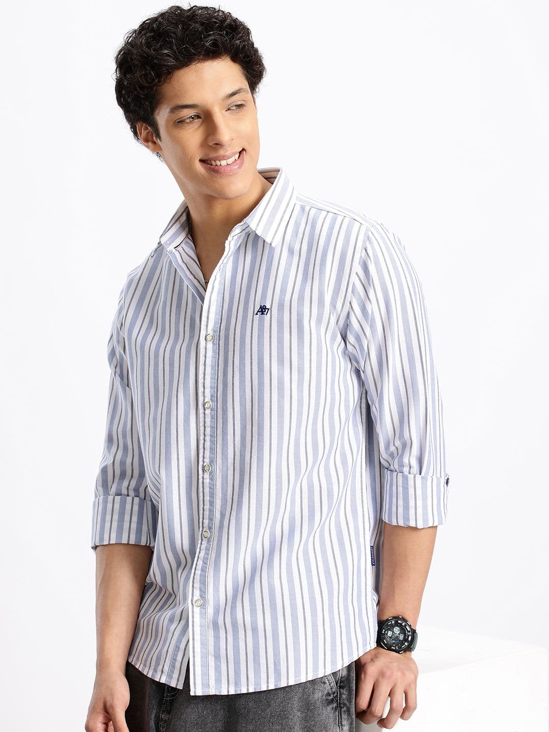 Aeropostale Striped Pure Cotton Casual Shirt - view 1