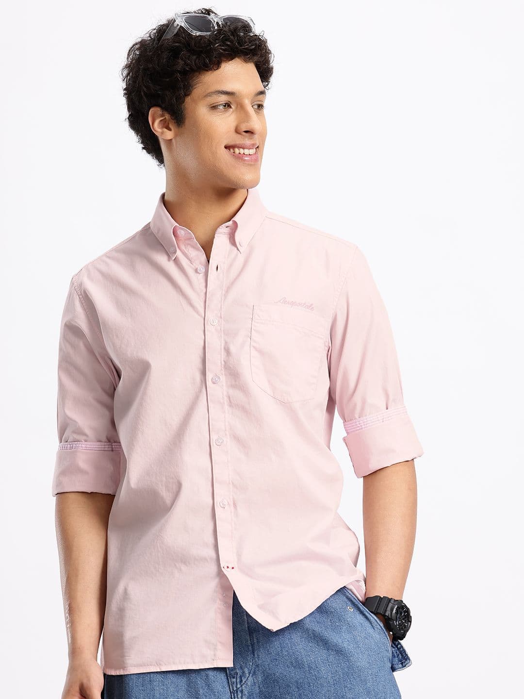 Aeropostale Button-Down Collar Pure Cotton Casual Shirt - view 1