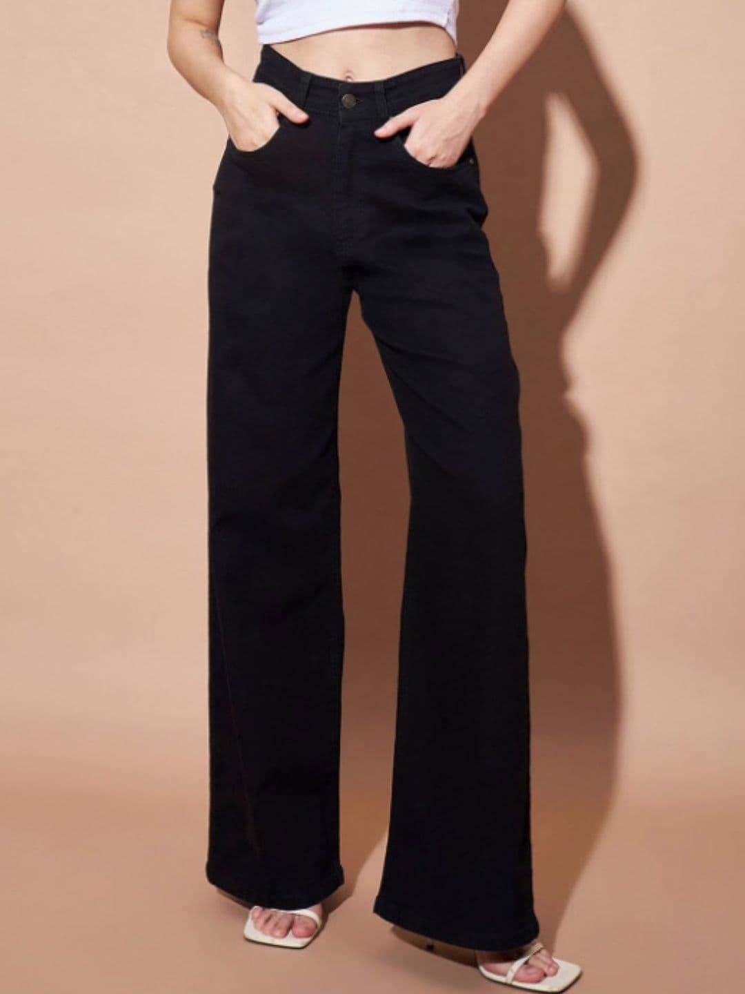 Mast & Harbour Women Classic Relaxed Fit Mid-Rise Stretchable Jeans - view 1