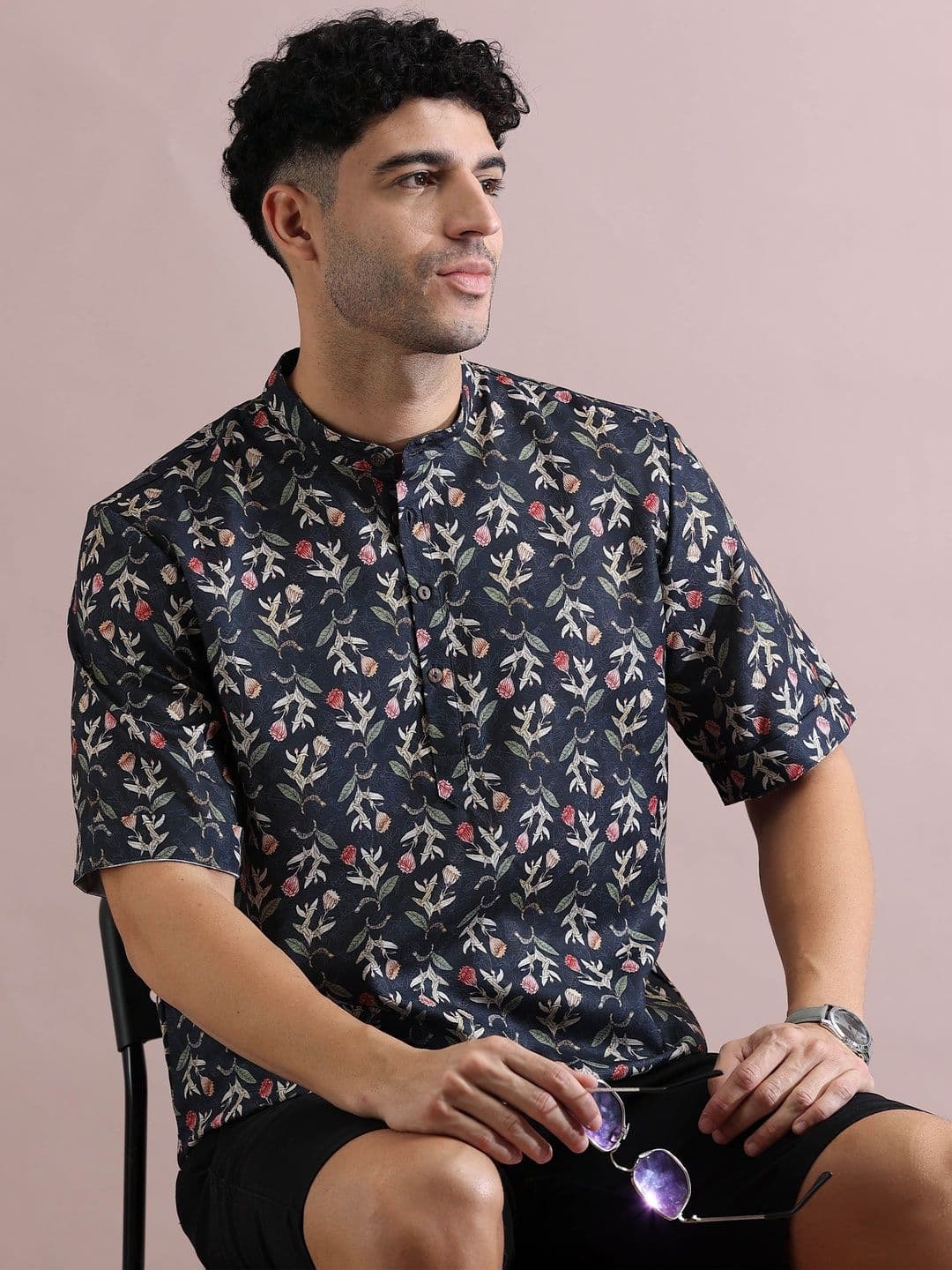 FILORI STUDIO Men Floral Printed Kurta - view 1