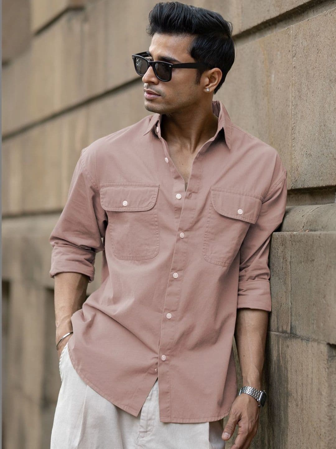 Powerlook Onion Double Cotton Long Sleeves Shirt - view 1