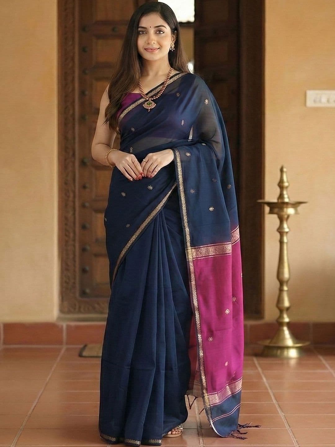 Mitera Woven Design Zari Kanjeevaram Saree - view 1