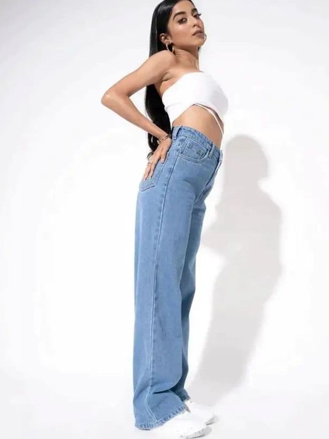 Mast & Harbour Women Wide Leg High-Rise Stretchable Jeans - view 1