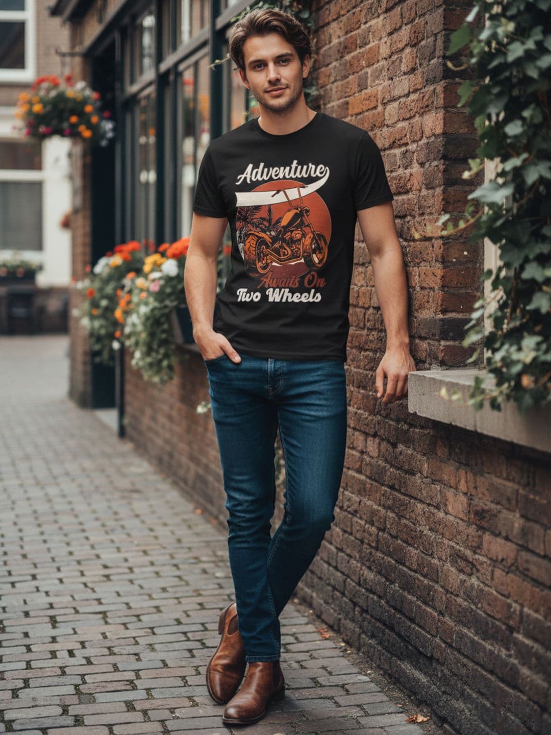 The Roadster Lifestyle Co Printed Round Neck T-Shirt - view 1