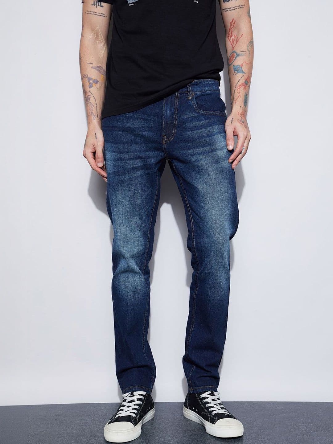 Forca by Lifestyle Men Regular Fit Mid-Rise Light Fade Jeans - view 1