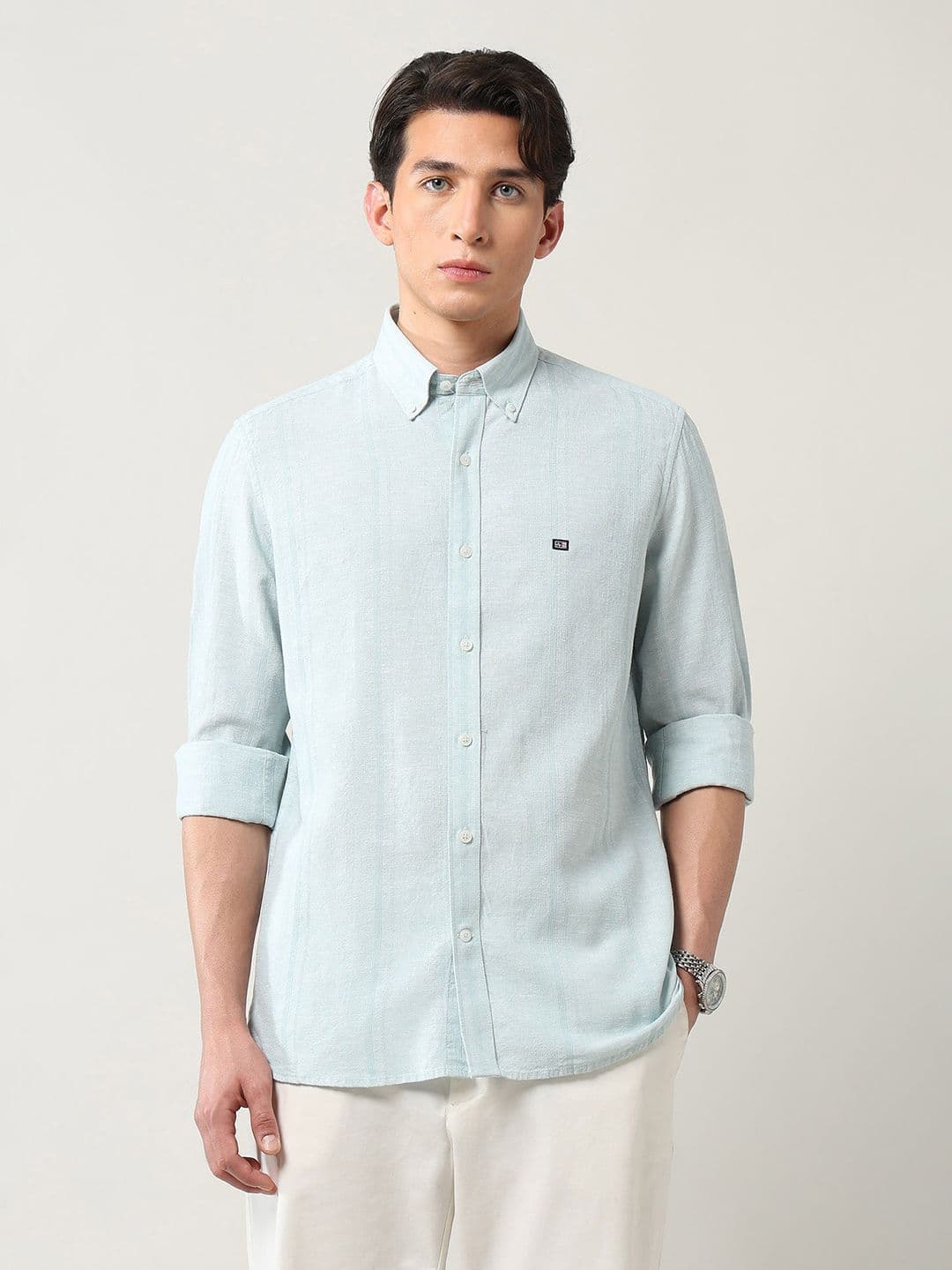 Arrow Sport Manhattan Slim Fit Button-Down Collar Casual Shirt - view 1