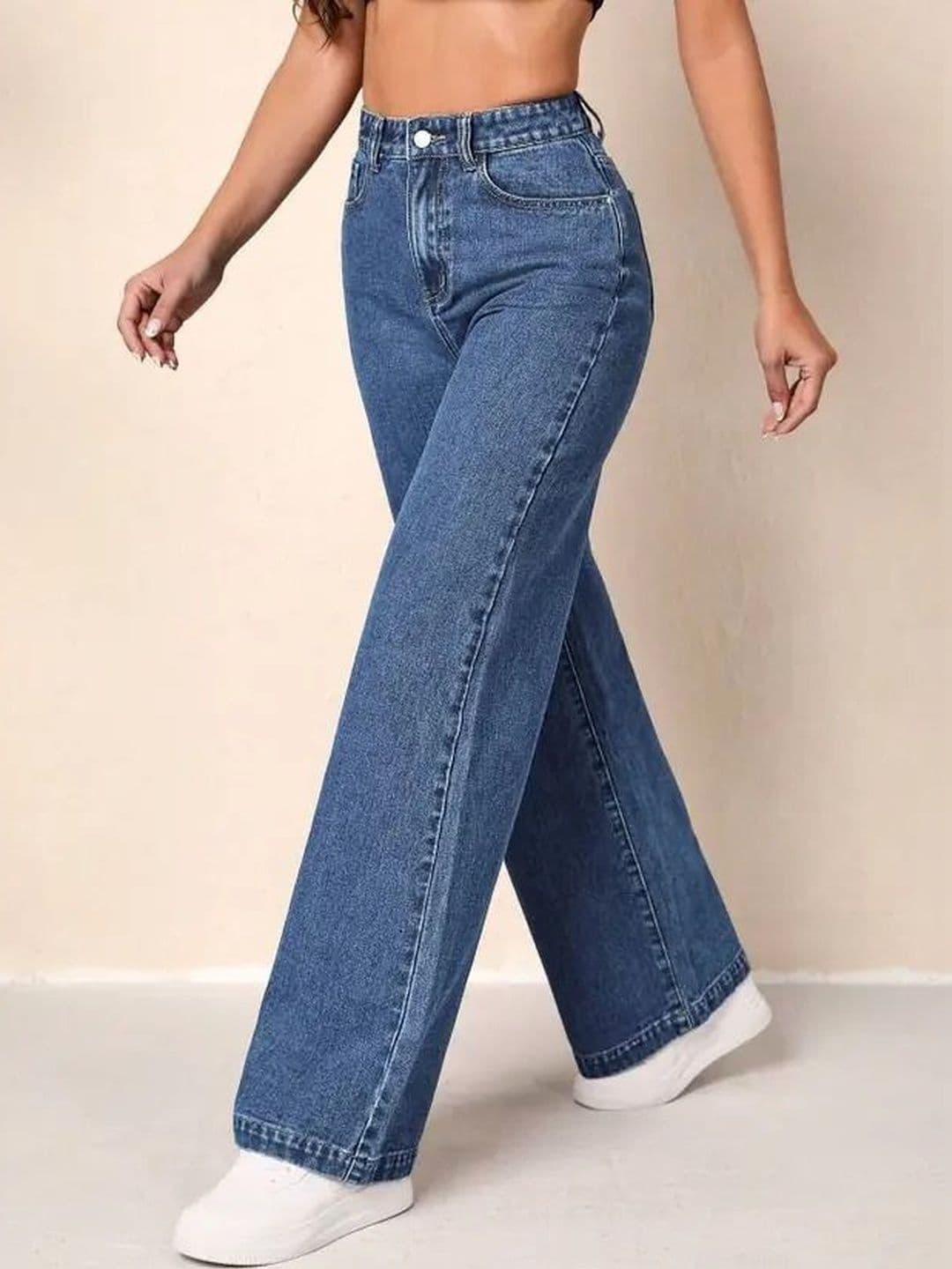Mast & Harbour Women Wide Leg High-Rise Stretchable Jeans - view 1