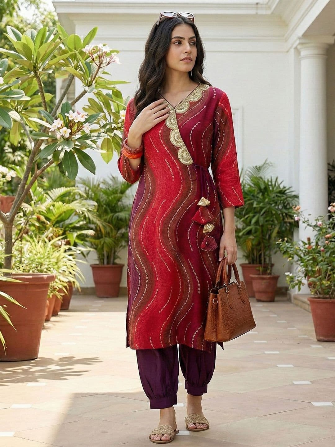 Youthnic Women Bandhani Zardozi Kurta - view 1